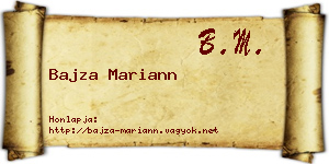 Bajza Mariann névjegykártya